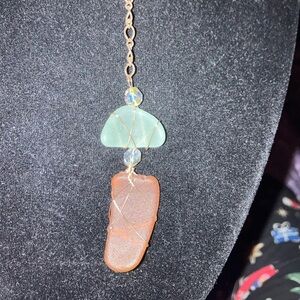 #103 handmade hanging seaglass necklace